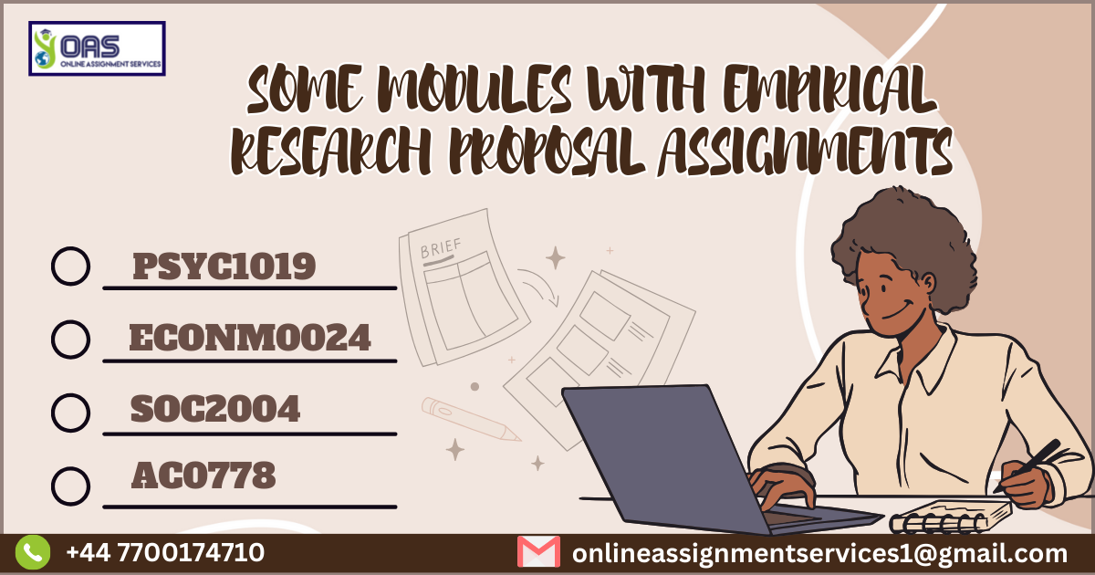 Some Modules with Empirical Research Proposal Assignments