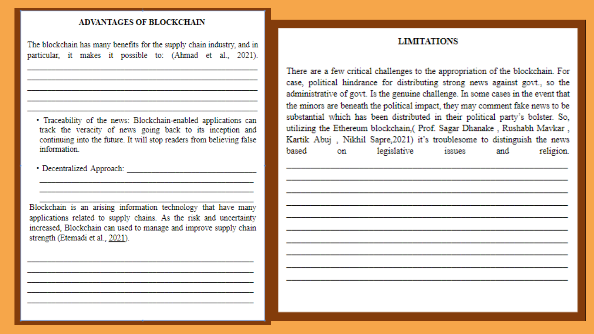 7BSM2003 Advantages and Limitations sections