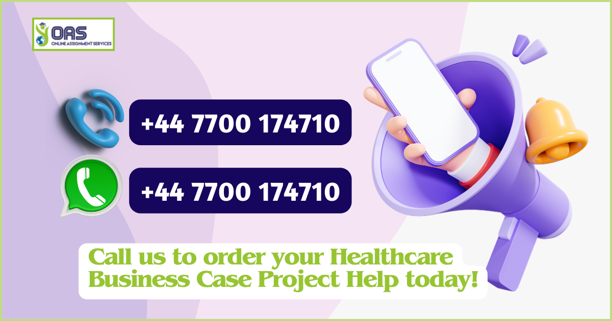 Call us to order your healthcare business case project help today