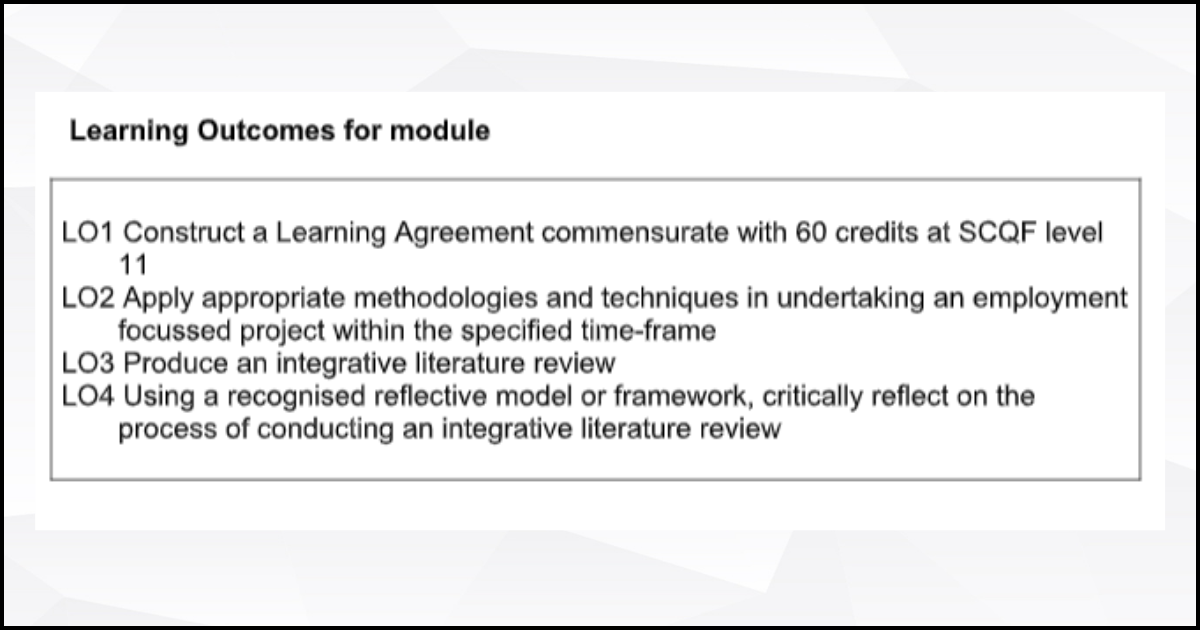 Assignment Criteria for the Module Assignment