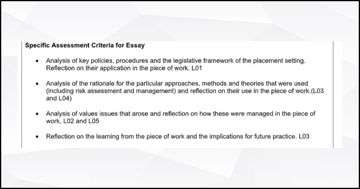 Assignment Criteria 4