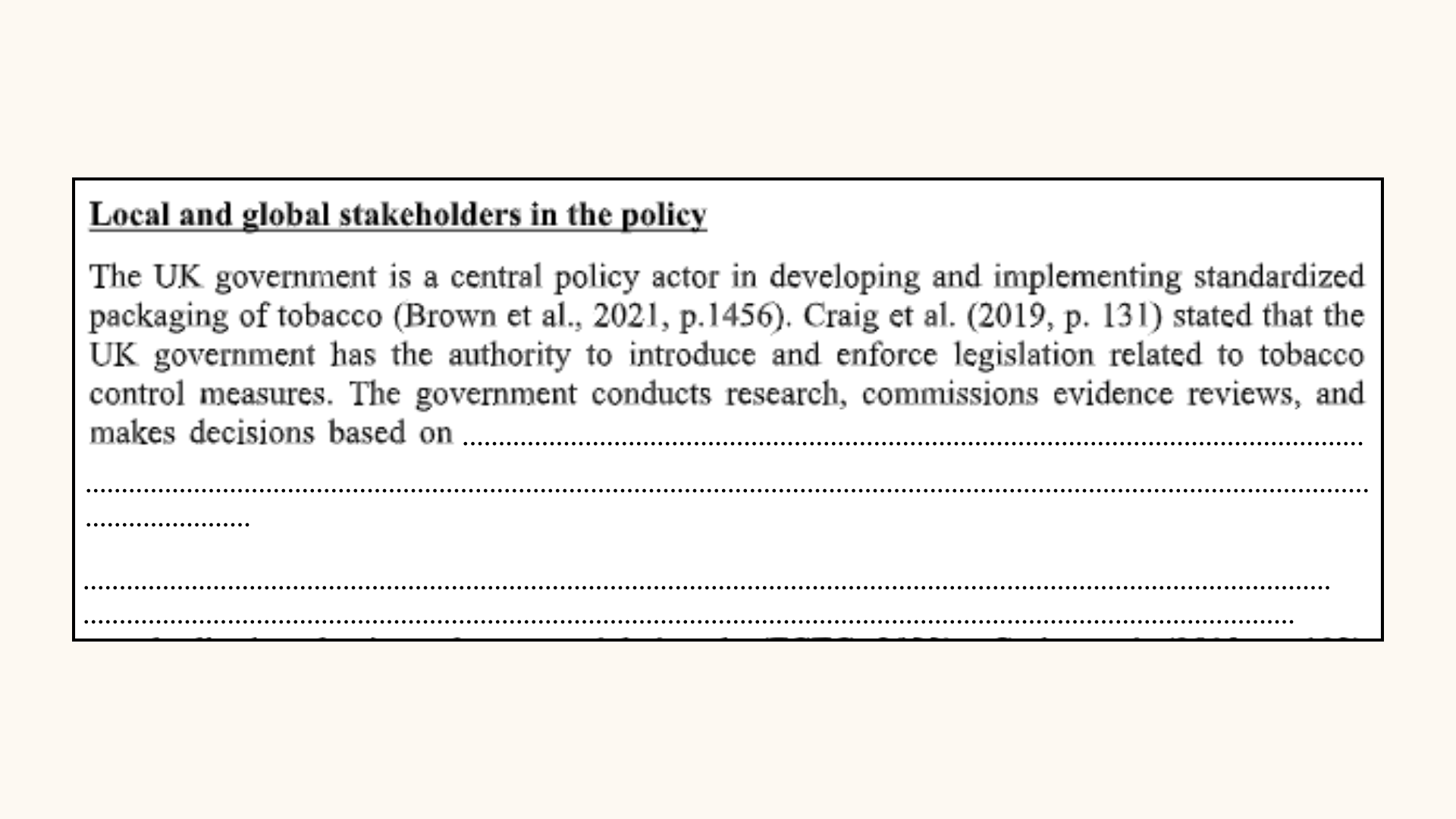 Local and government stakeholders in the policy of the health policy assignment solution.