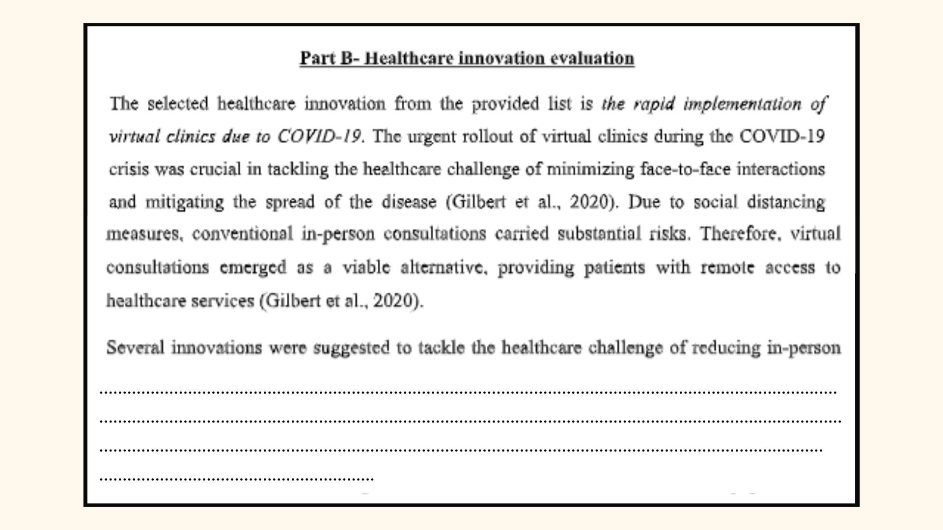 Healthcare Innovation Evaluation section.