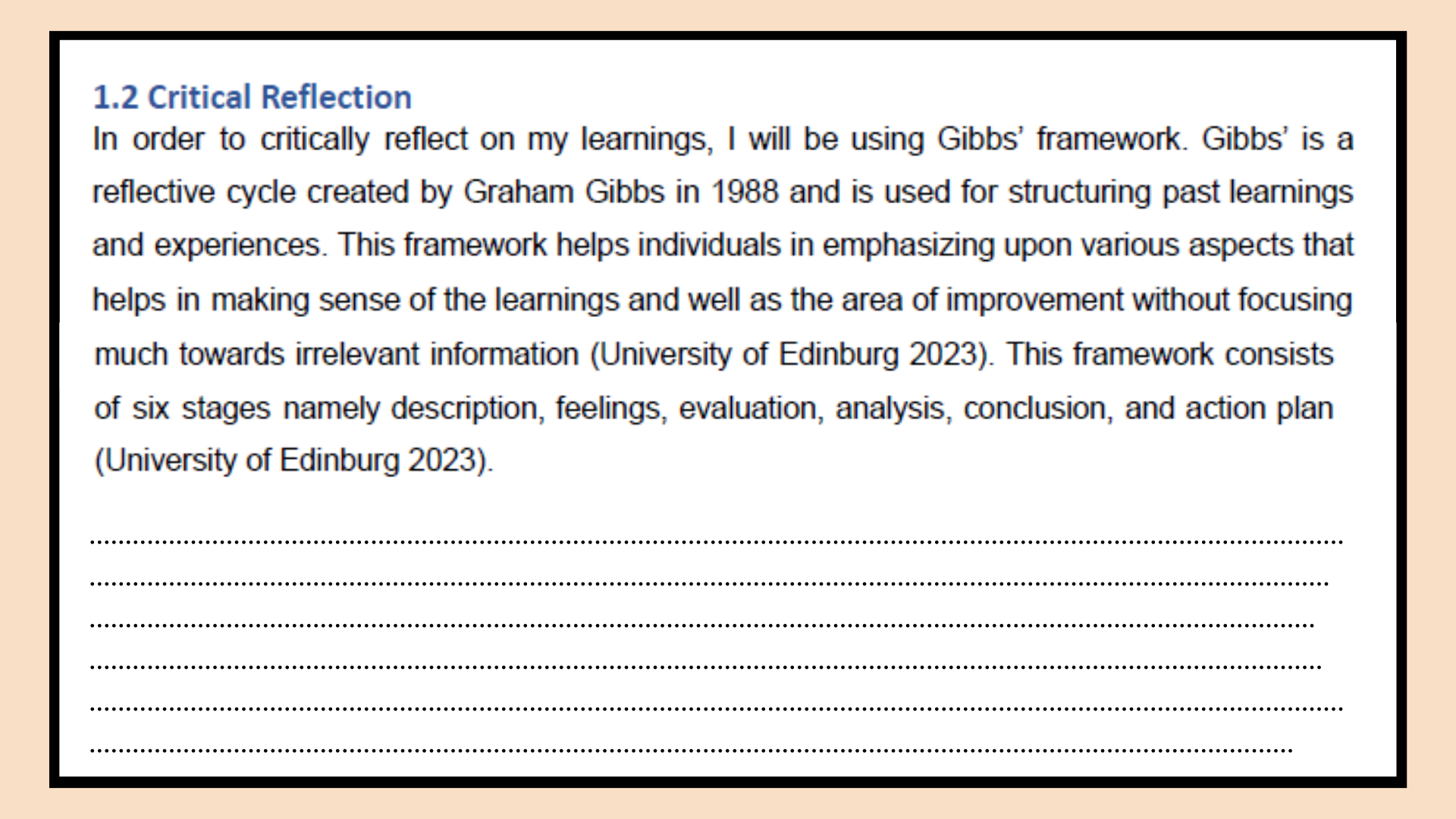 Critical Reflection section of the consultancy skill assignment help.