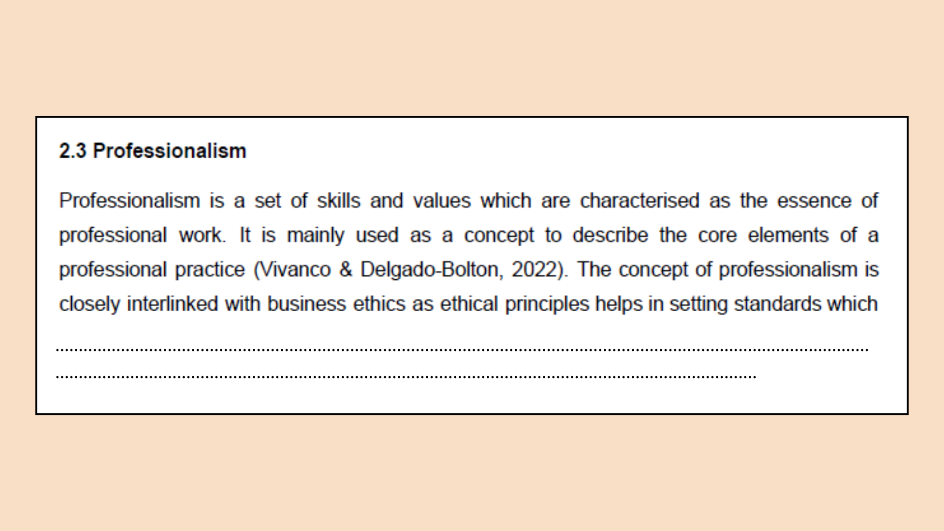 Professionalism section of the consultancy skills assignment help.