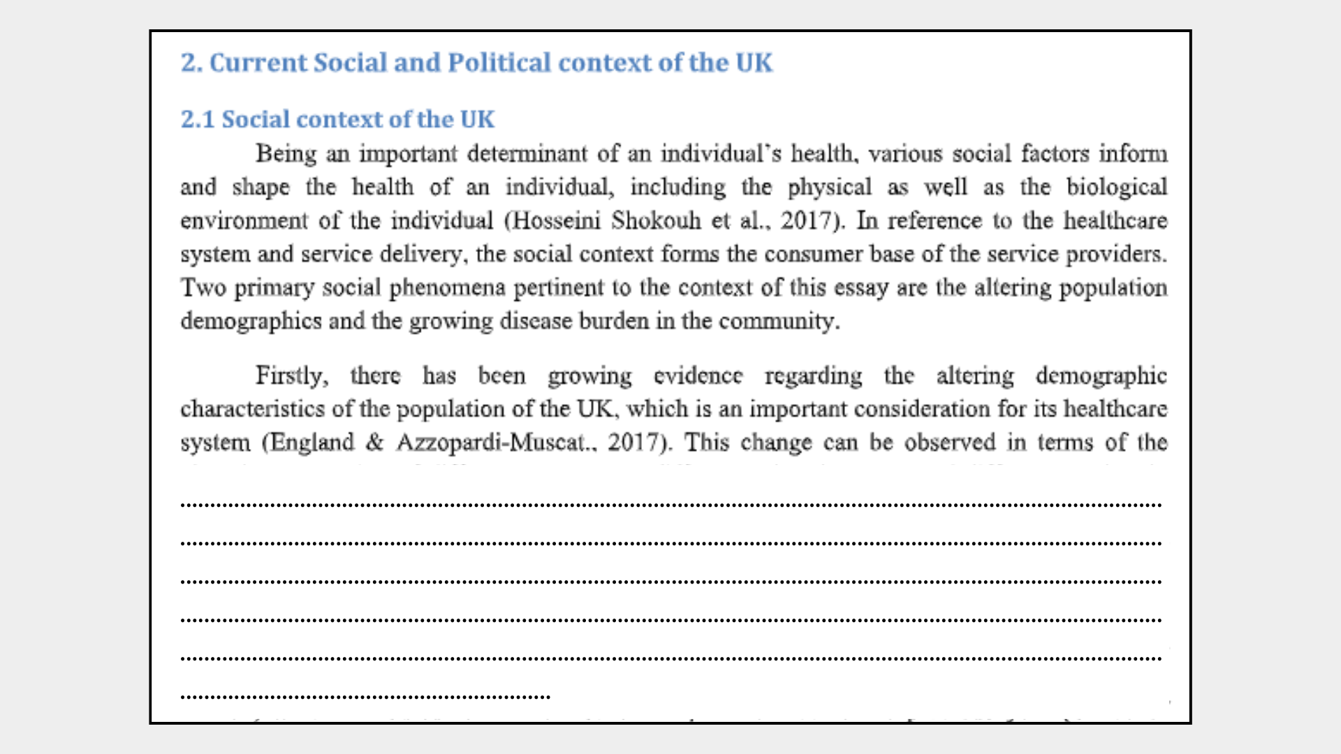 Social Context of the UK