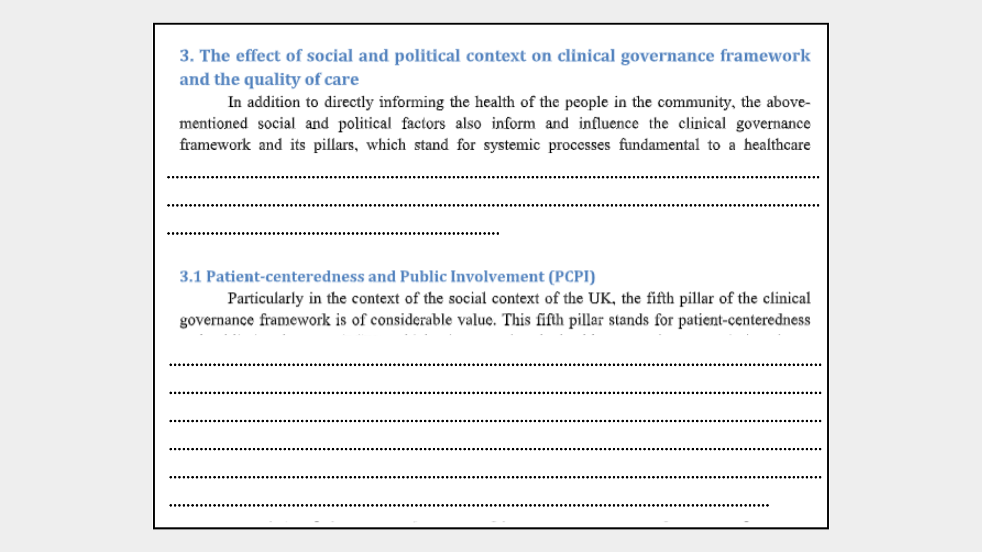 Patient-Centeredness and Public Involvement (PCPI)