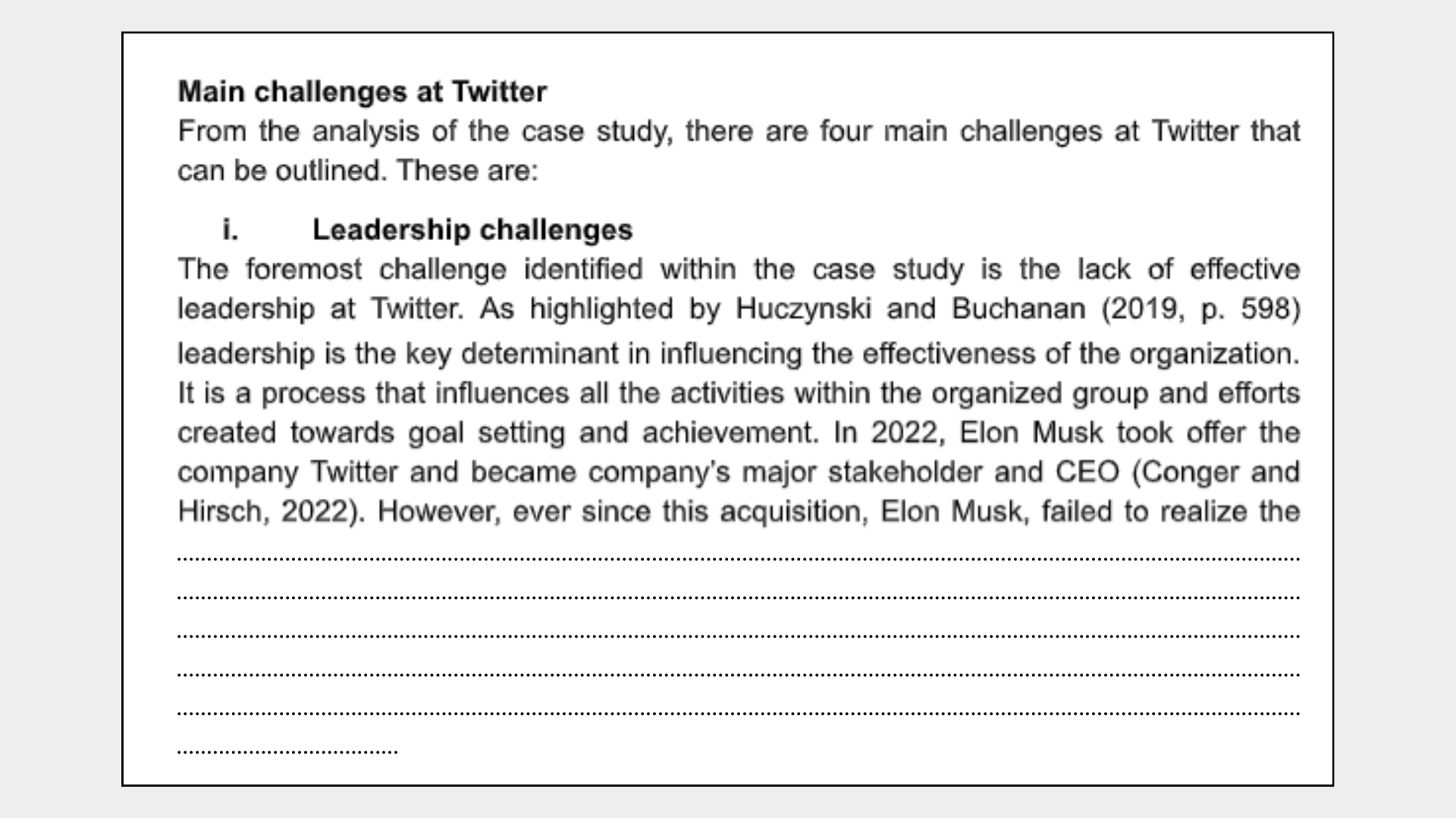 Leadership Challenges