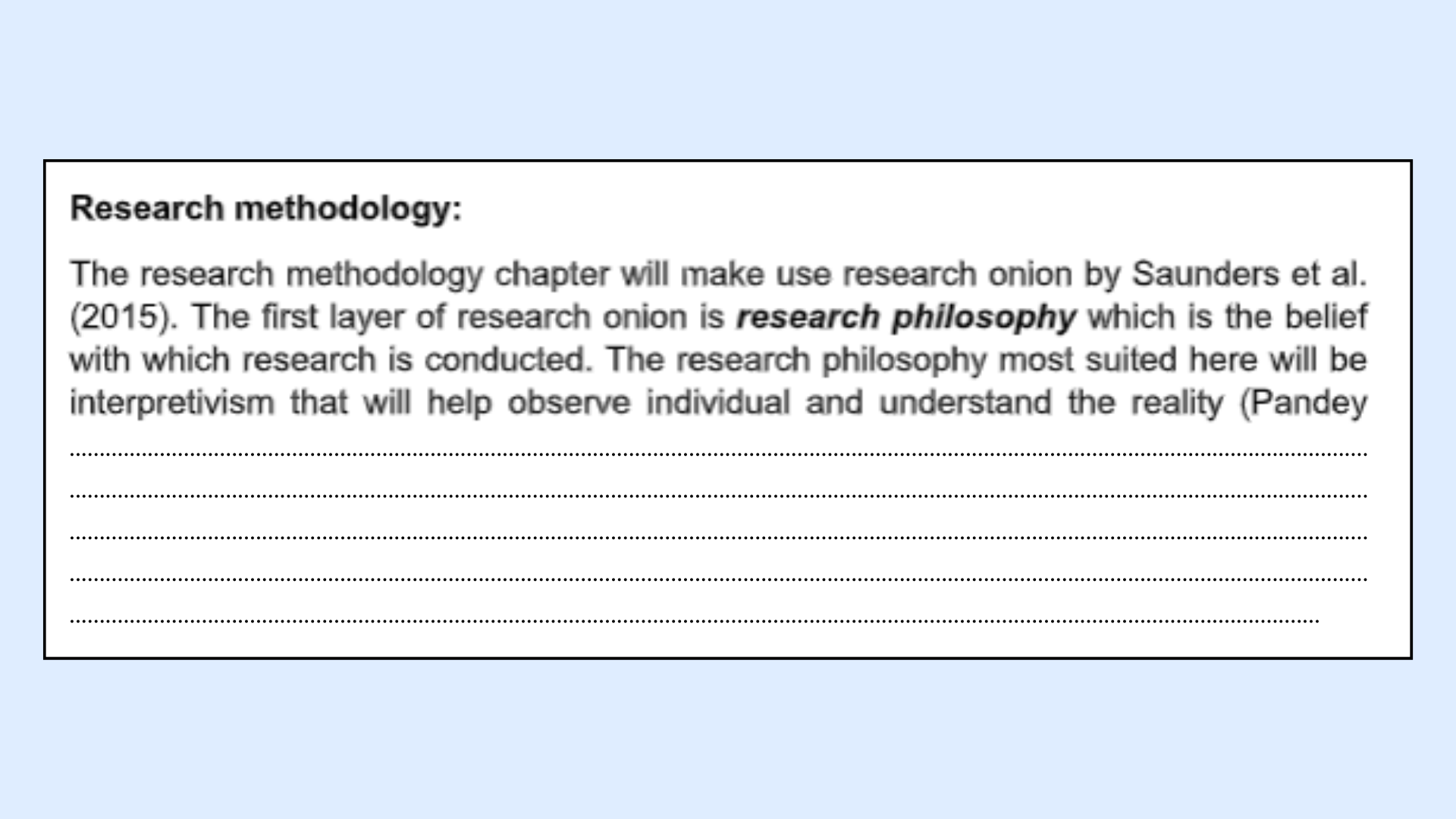 Research Methodology