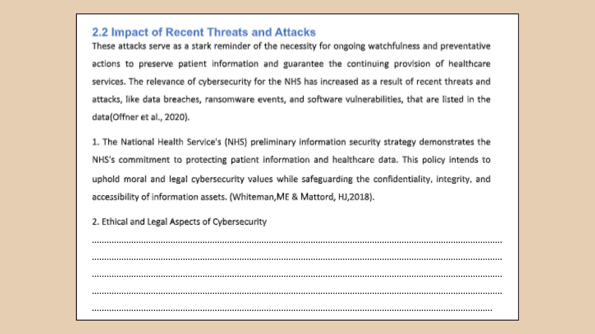 Impact Of Recent Threats And Attacks