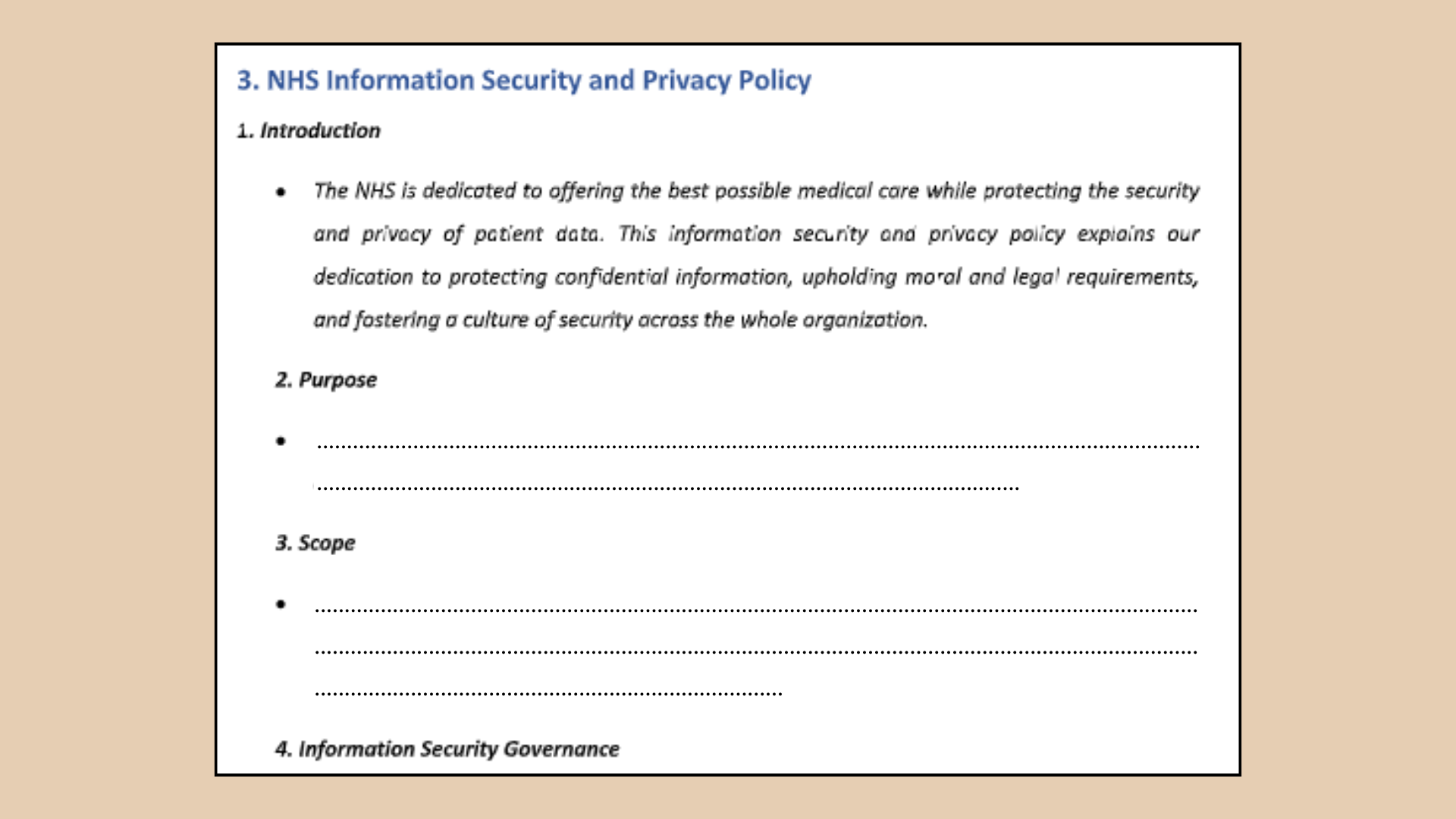 NHS Information Security And Privacy Policy