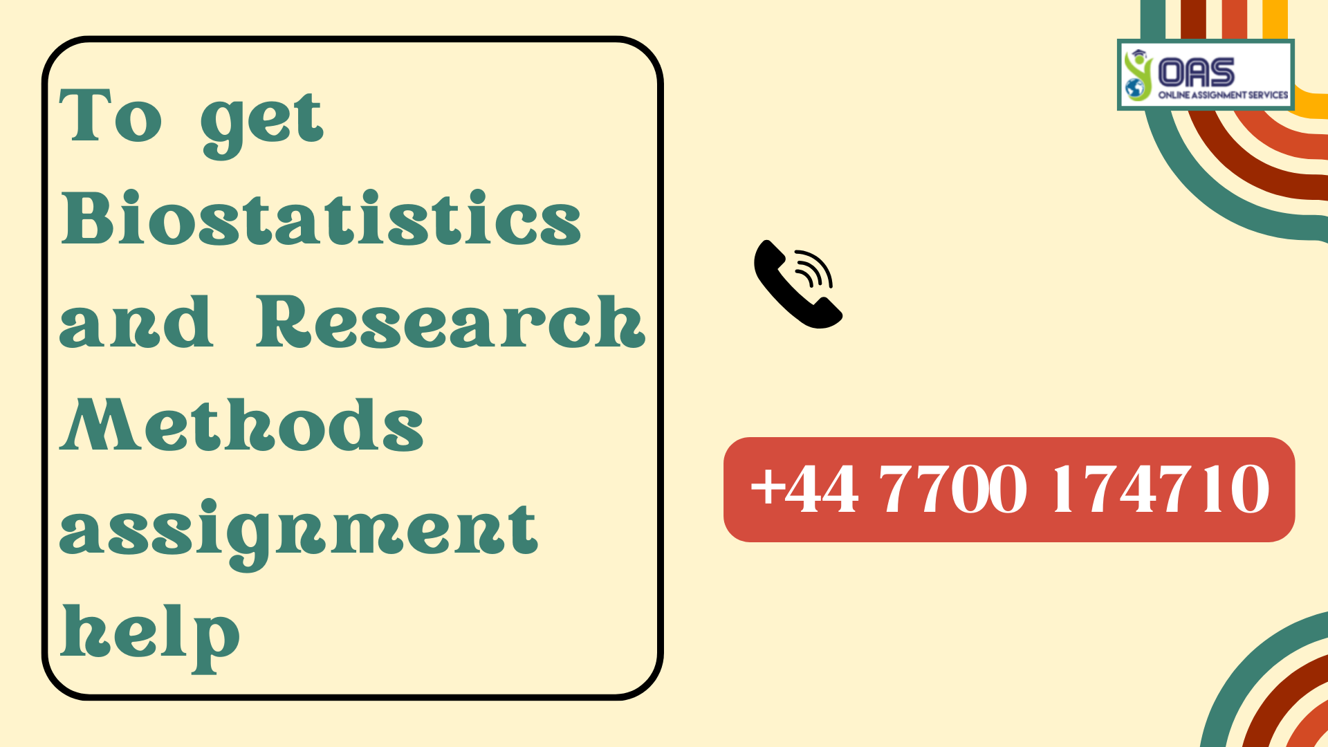 Get Biostatics and Research methods assignment help.