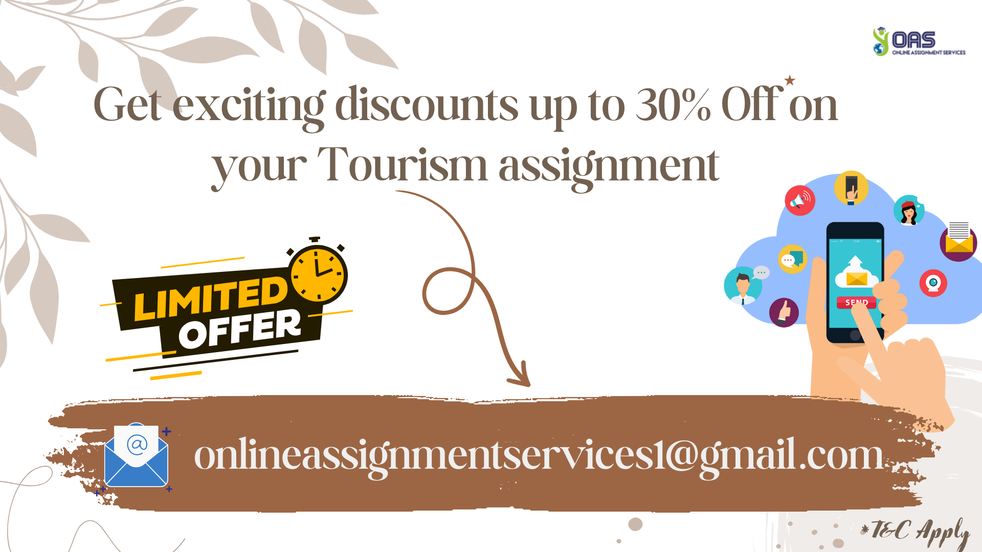 TAL047 Get exciting discounts up to 30 percent Off on your Tourism assignment