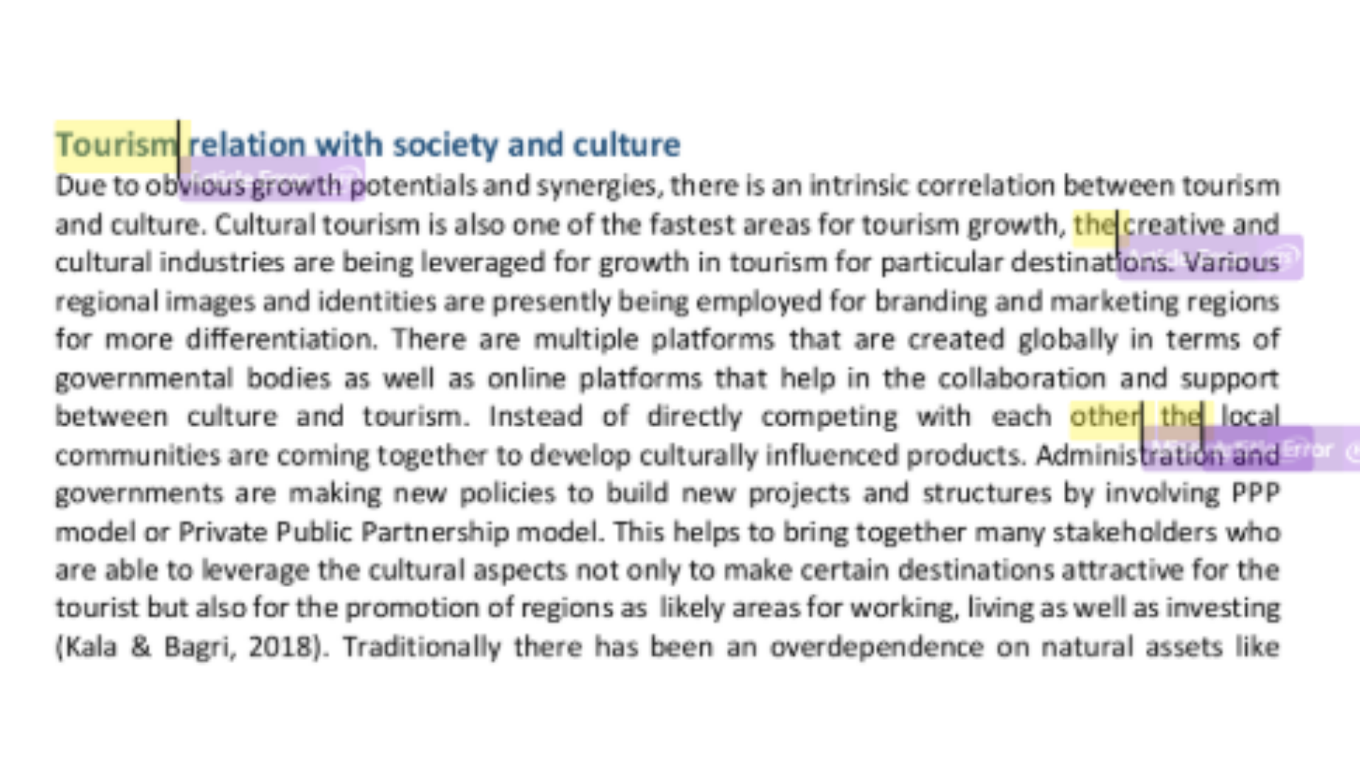 TAL047 Tourism relation with society and culture