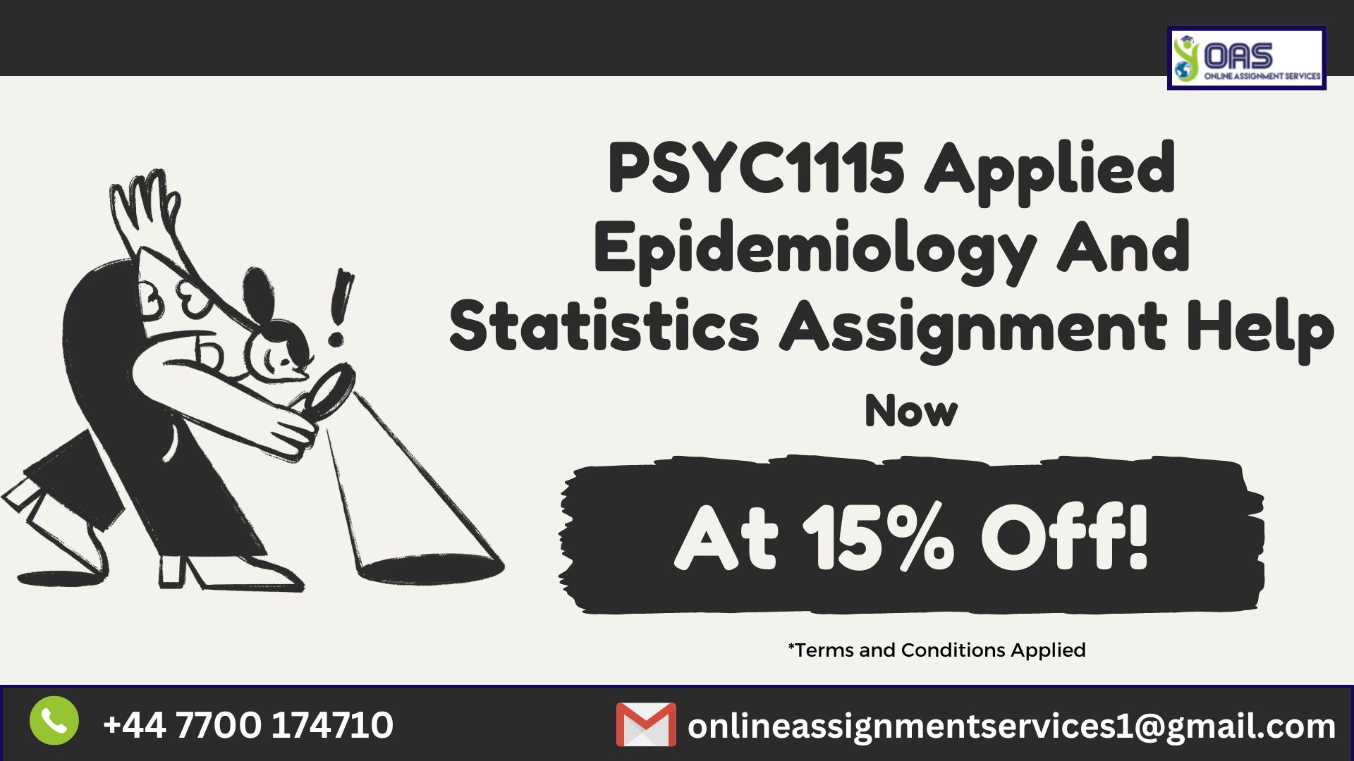 Buy PSYC1115 Applied Epidemiology and Statistics assignment help at 15% off!