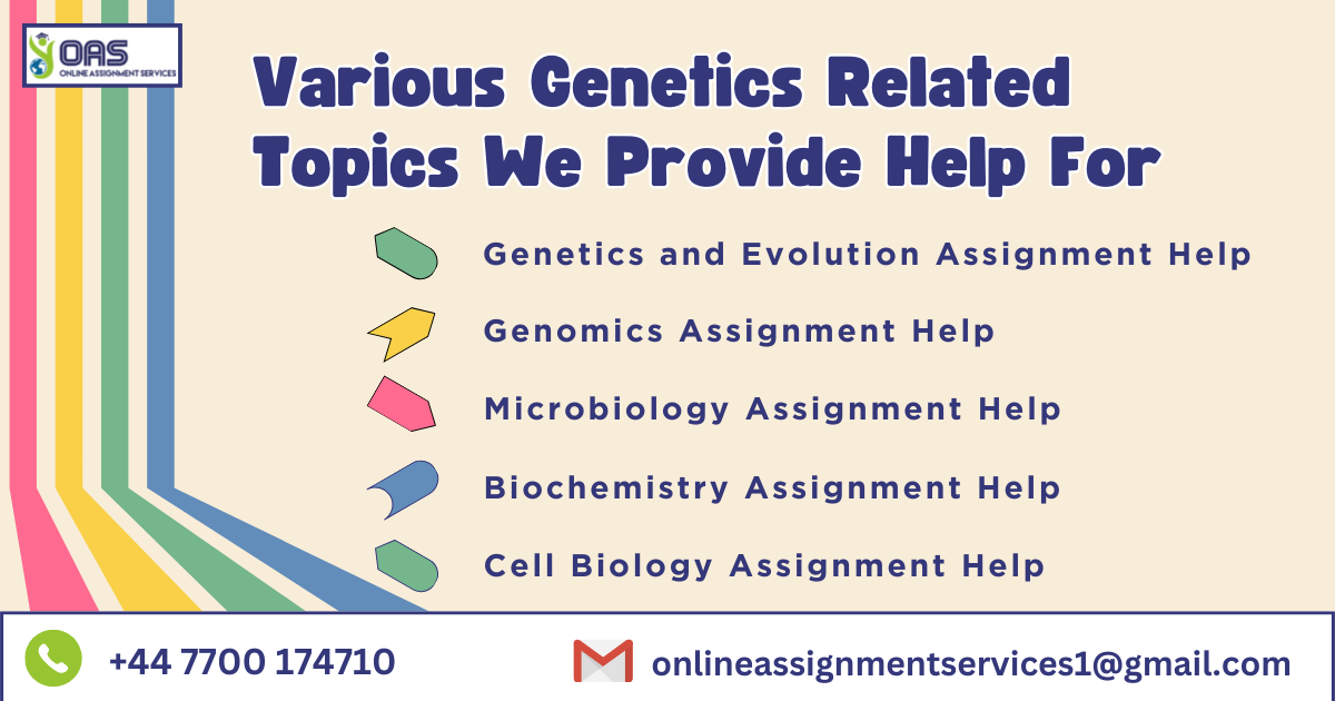 Various genetics related topics we provide assignment help for in the UK.