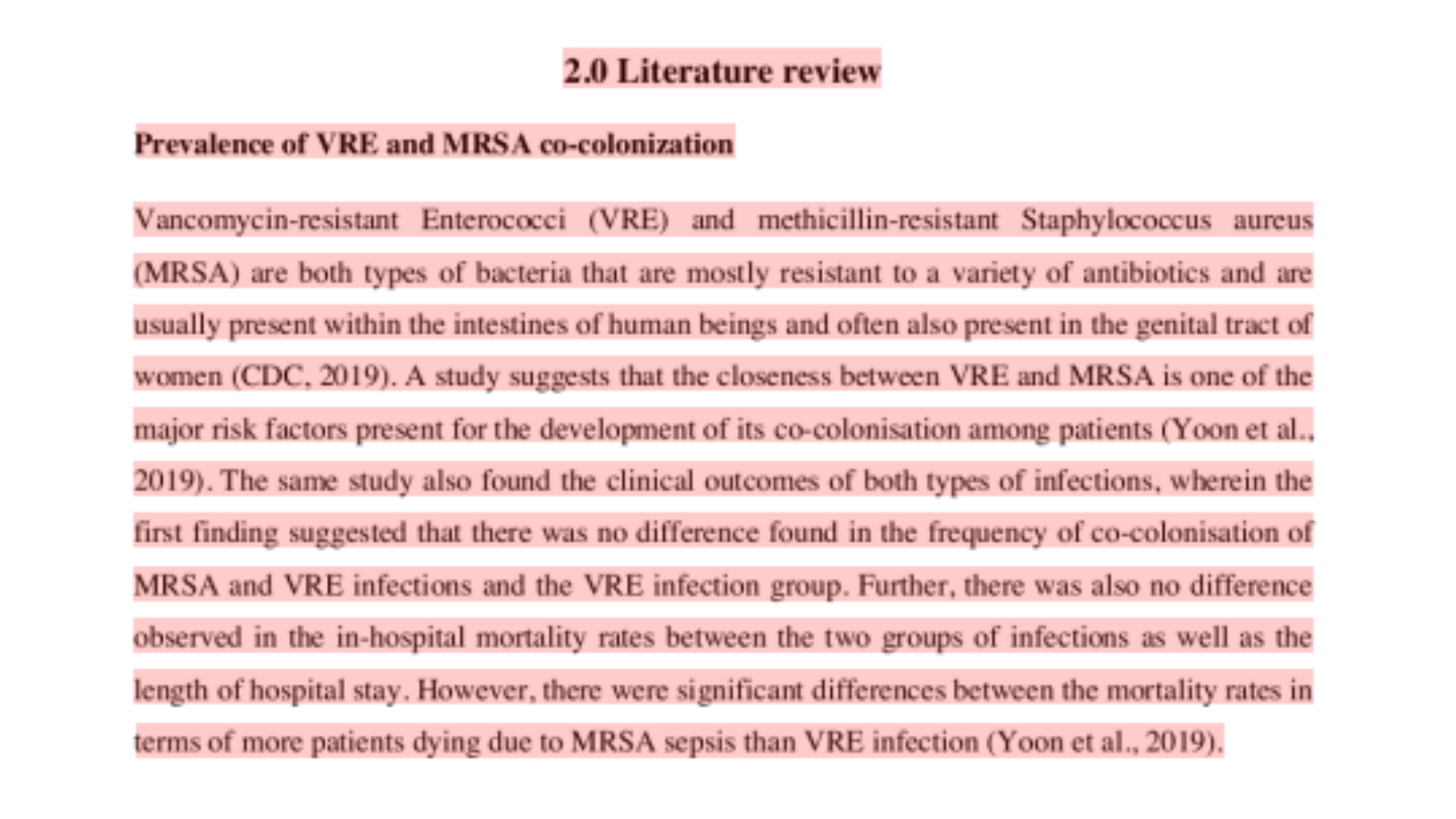 MD7001 Prevalence of VRE and MRSA co-colonization