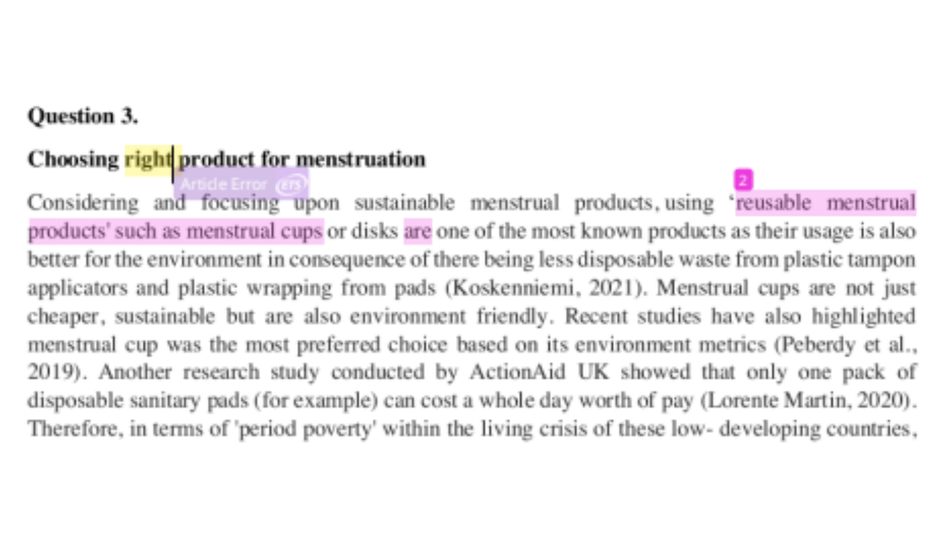 MWY1801 Question 3