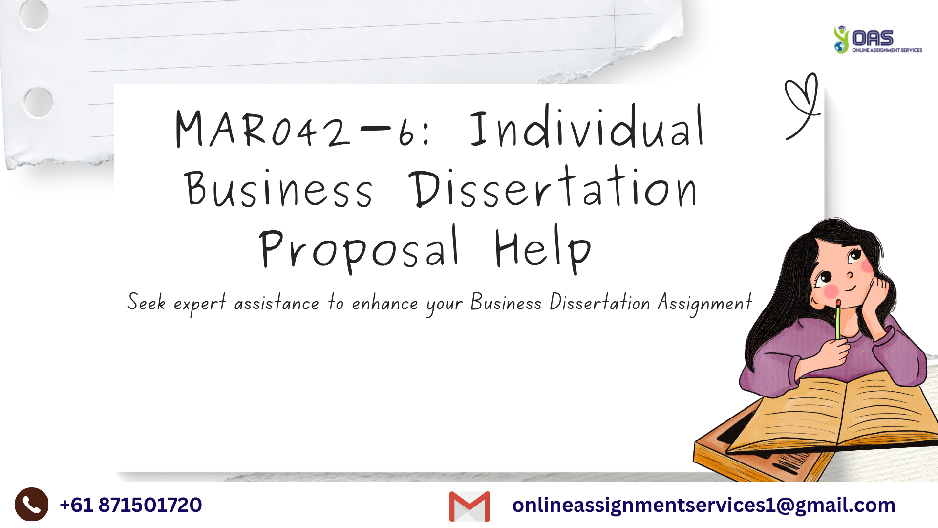 MAR042-6 Individual Business Dissertation Proposal Help