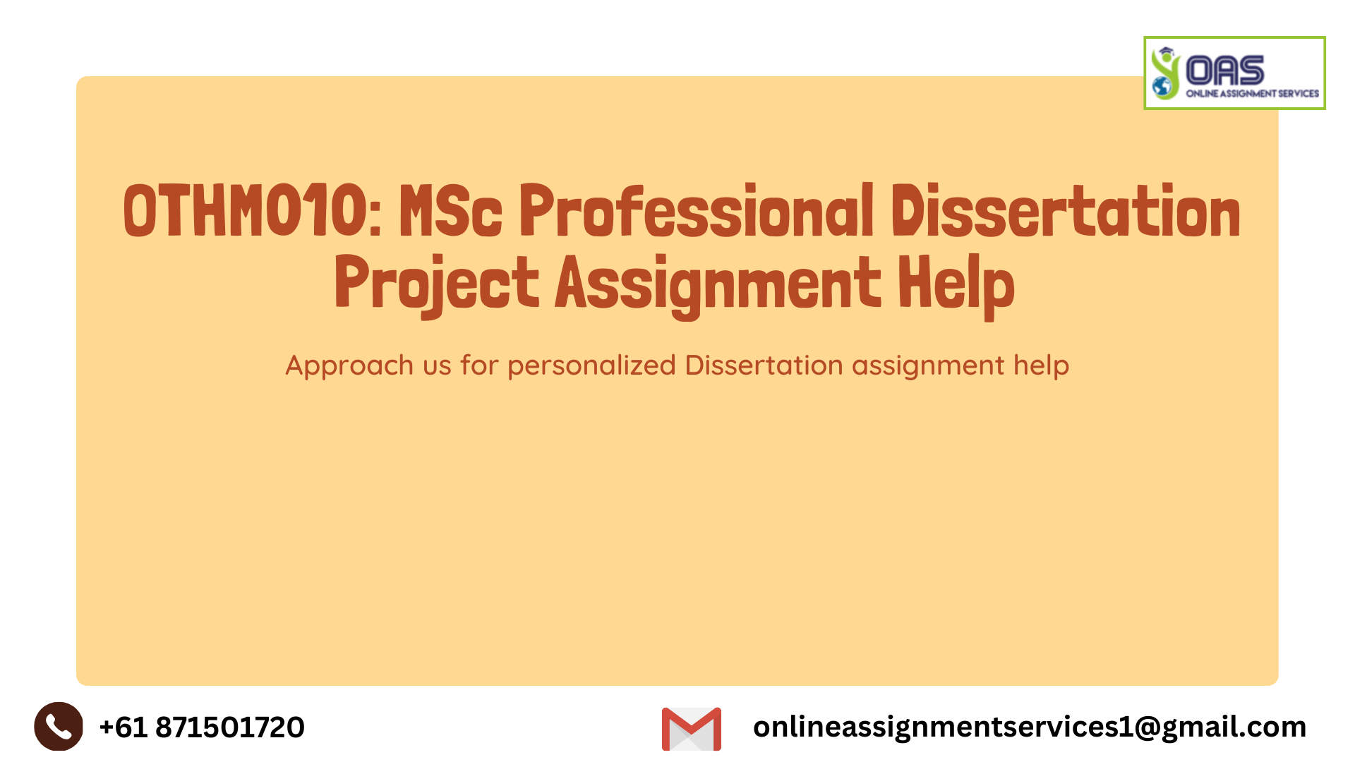 OTHM010 MSc Professional Dissertation Project Assignment Help