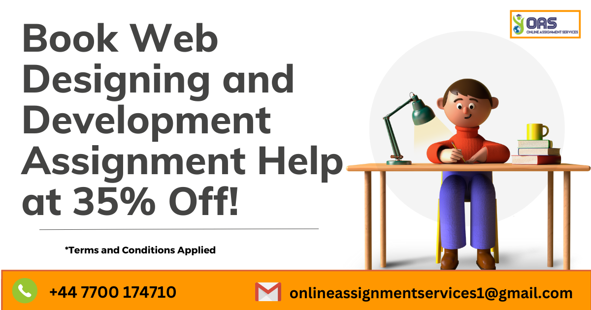 Book web designing and development assignment help at 35% off!