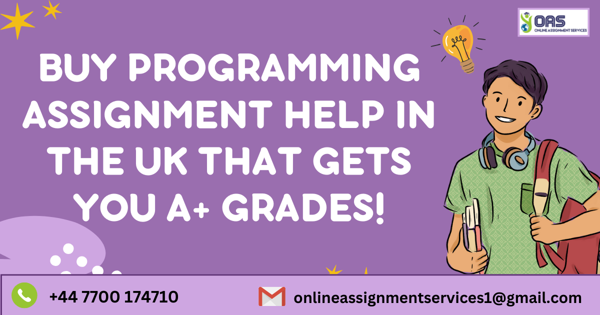 Buy programming assignment help in the UK that gets you A+ grades.