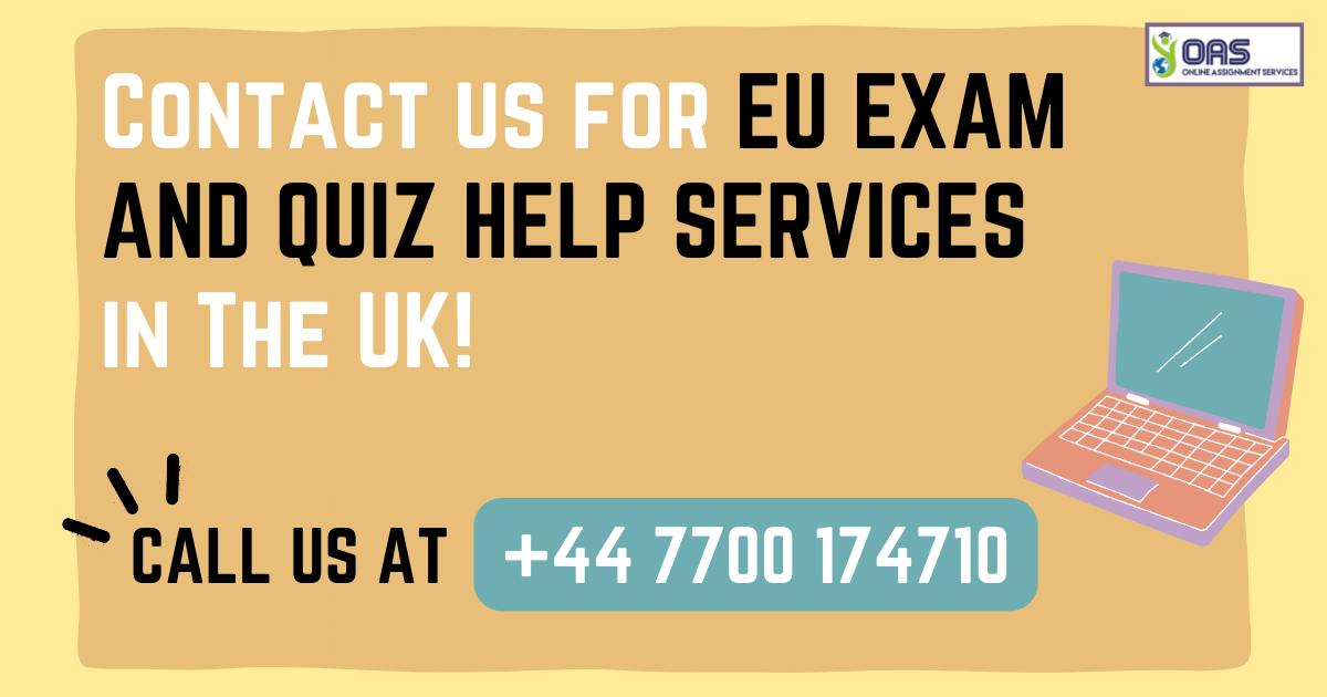 Contact us for EU exam and quiz help services.