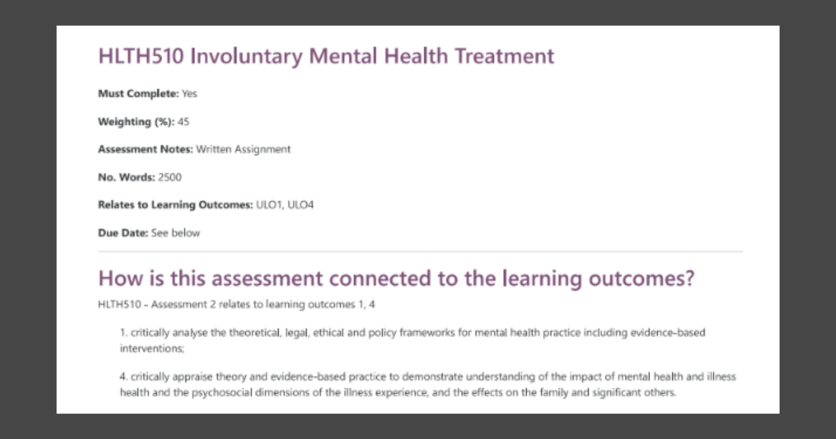 Critical Analysis Assignment on Mental Health in social work and community services