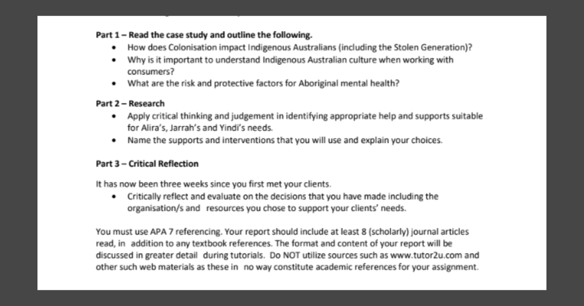 Case Study Analysis Assignment on Mental Health in social work and community services