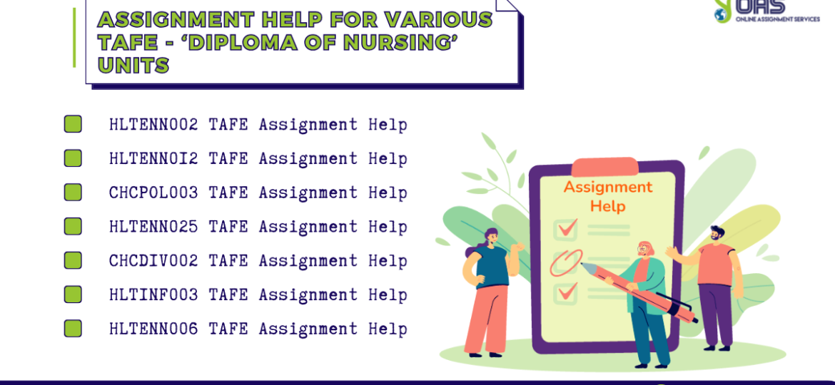 Assignment Help for Various TAFE - 'Diploma of Nursing' Units