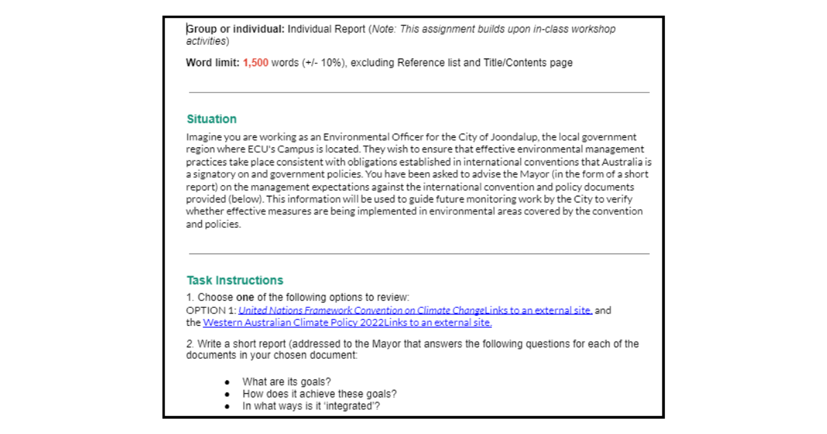 An Assignment Sample for the fourth Module