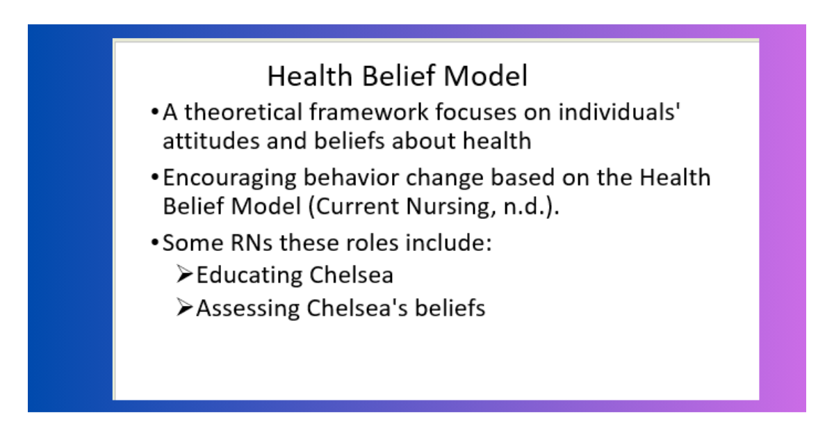 Health Belief Model in NRSG372