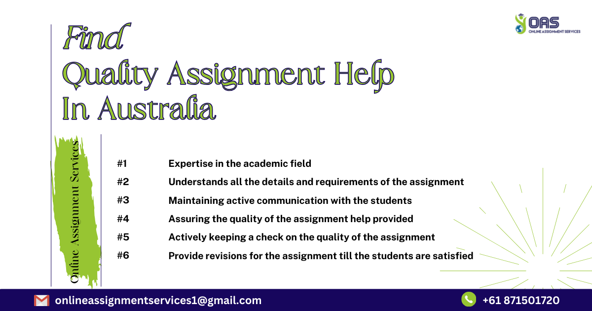 Find quality assignment help in Australia.