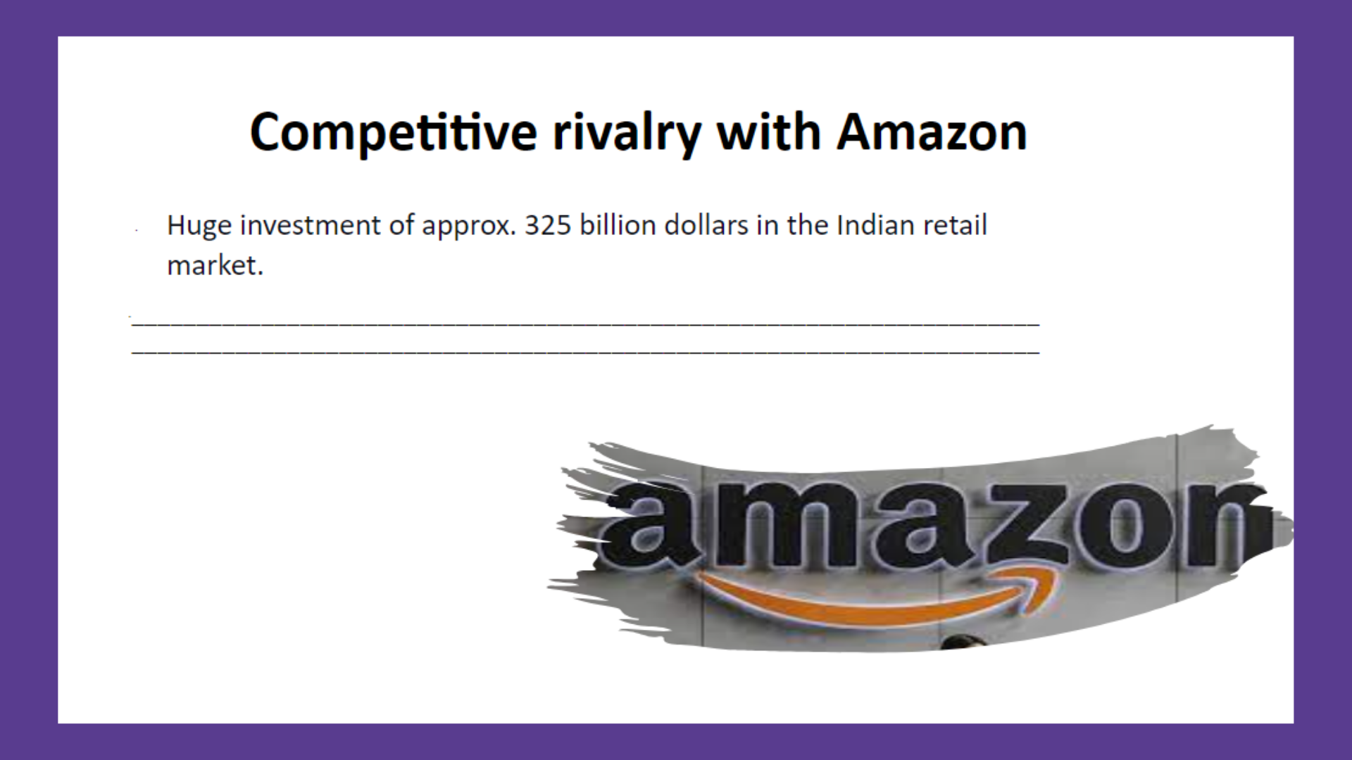 BUS124 Competitive Rivalry with Amazon slide