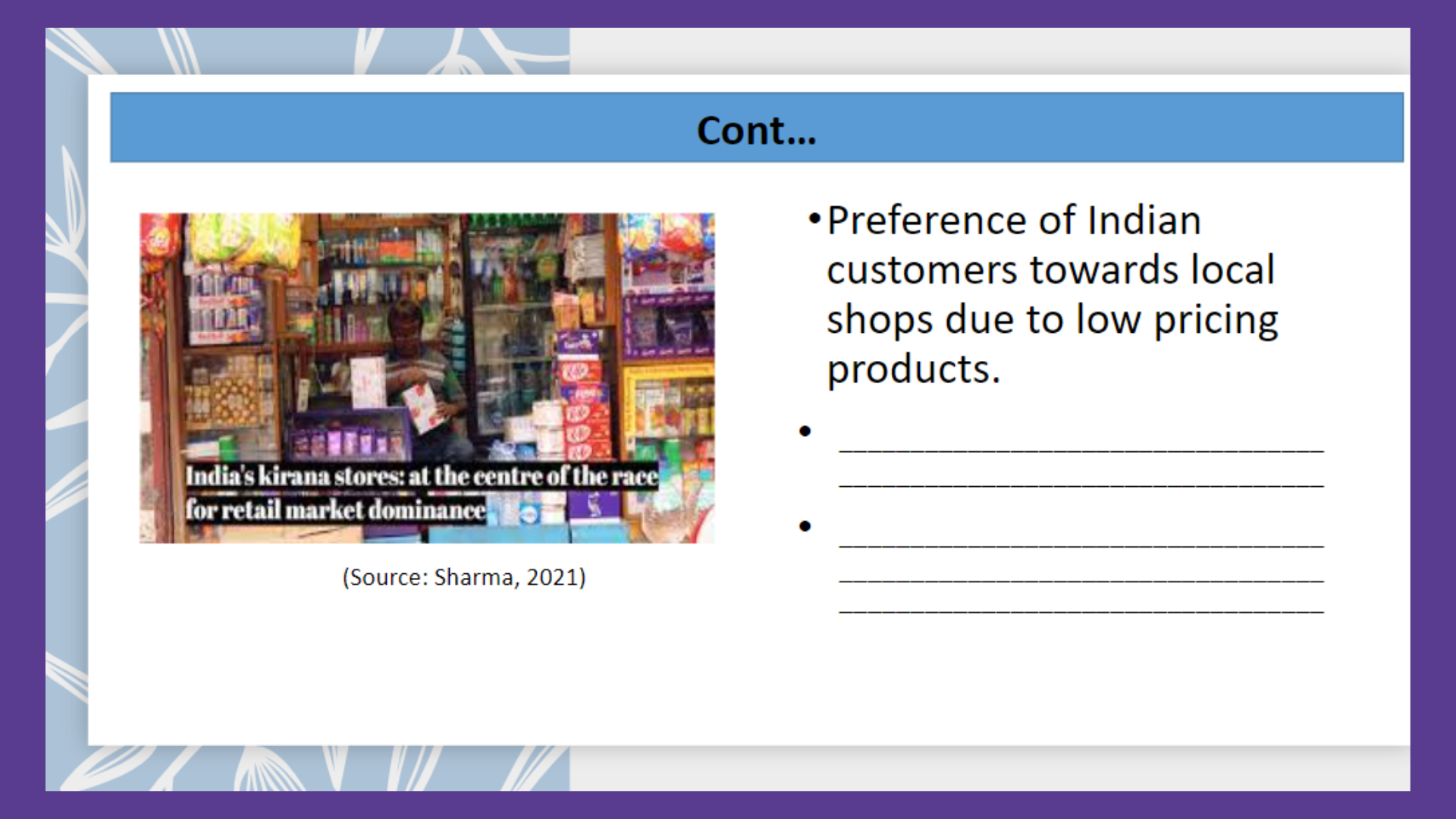 BUS124 Unorganized Retail Sector slide 2