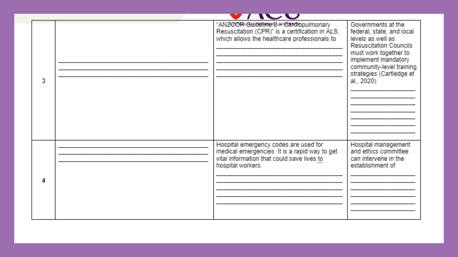 NRSG378 Recommendations Table Part 2