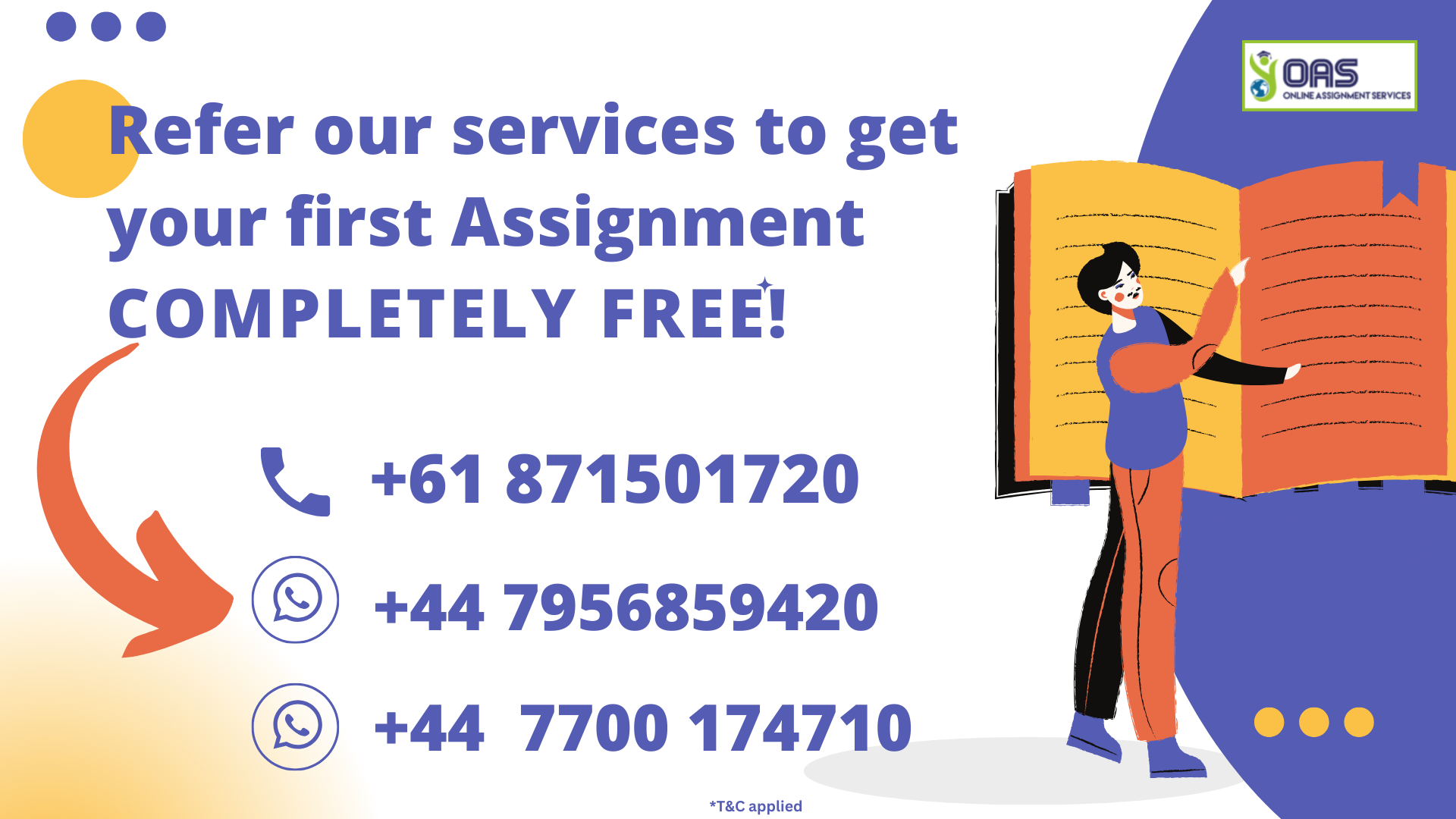 Refer our services to get your first Assignment completely free for BUSM448