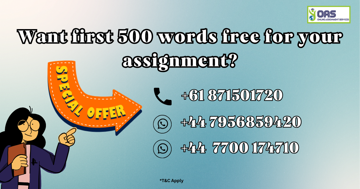 Want first 500 words free for your assignment for NURS3003