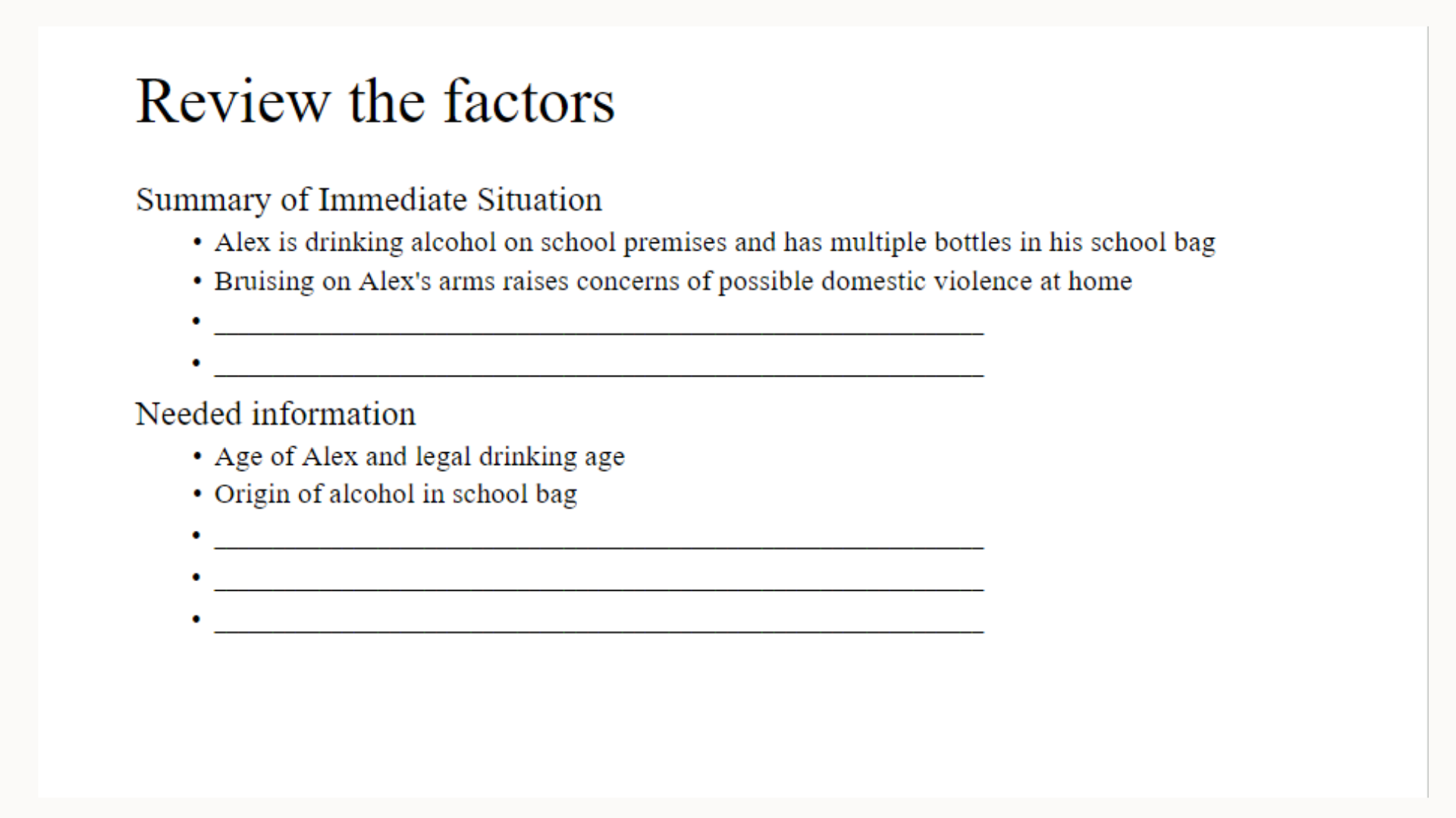 AEB2802 Review the factors slide