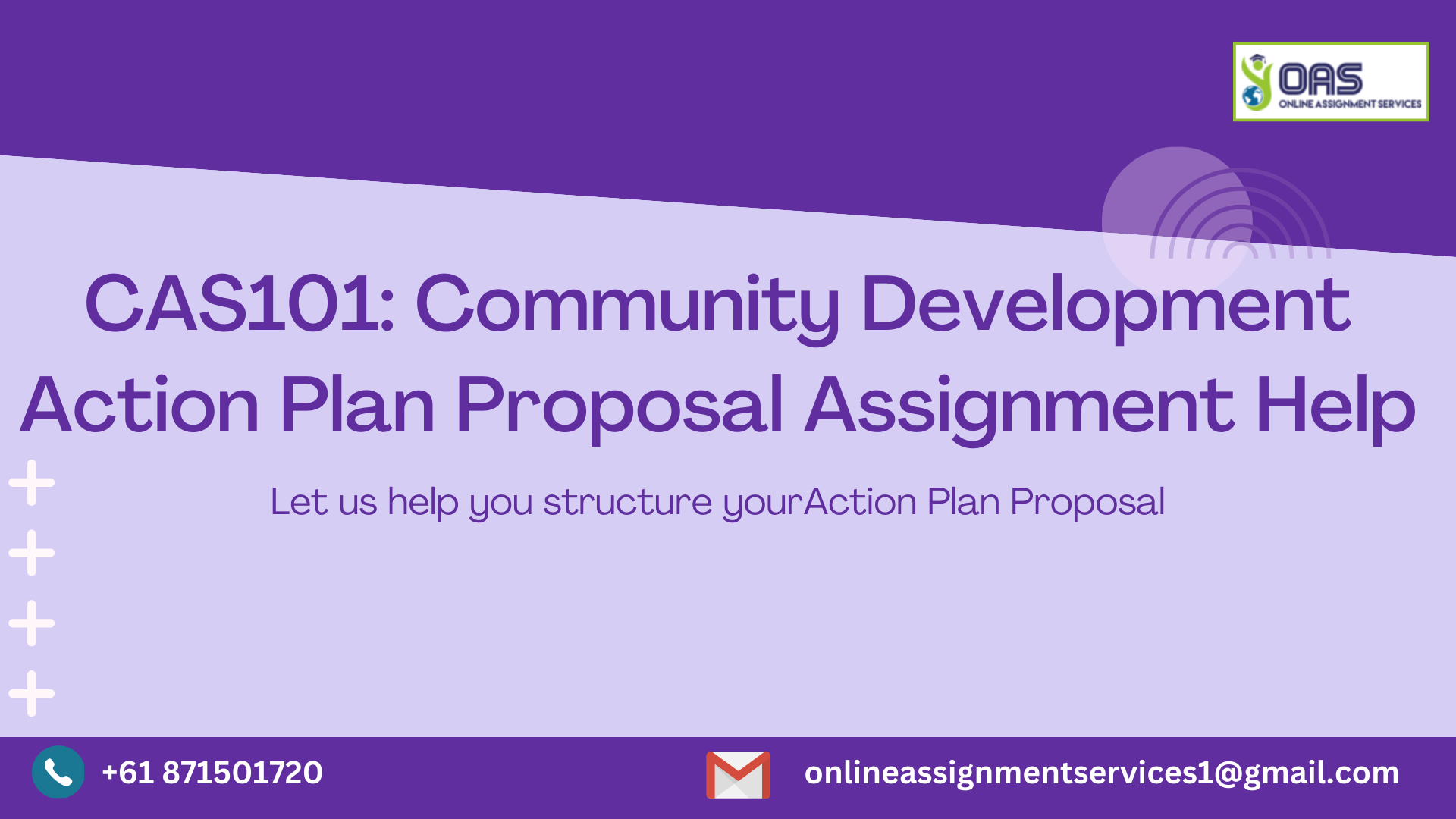 CAS101 Community Development Action Plan Proposal Assignment Help