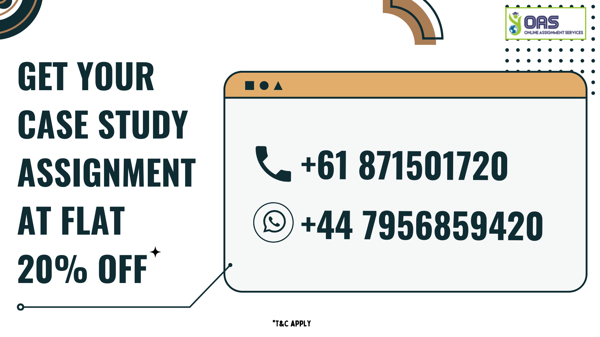 Get your case study assignment at flat 20 percent off for CNA672