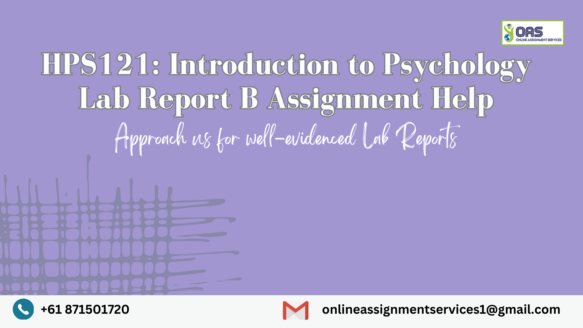 HPS121 Introduction to Psychology Lab Report B Assignment Help