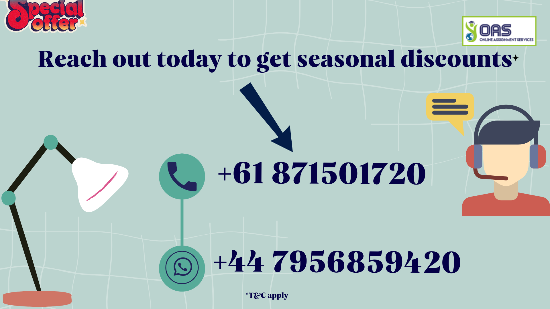 Reach out today to get seasonal discounts for WELF7031
