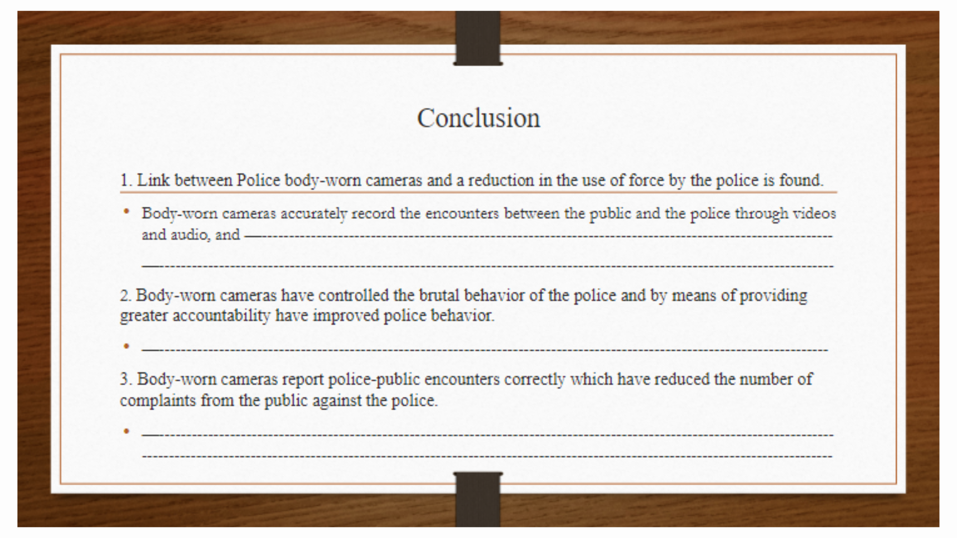 CCJ101 Conclusion Slide