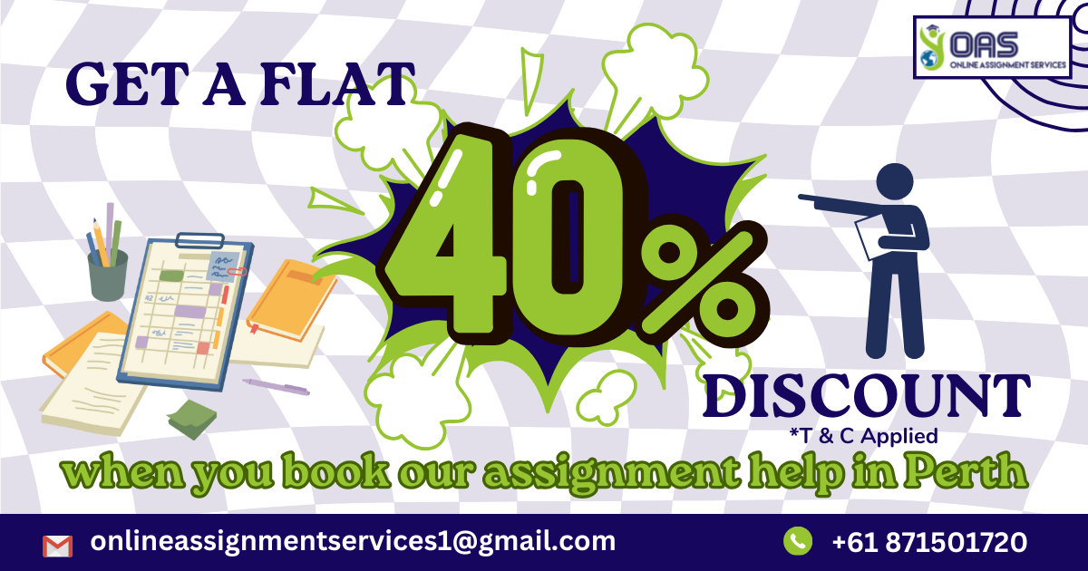 Get a flat 40% Discount when you book assignment help with us at OAS.