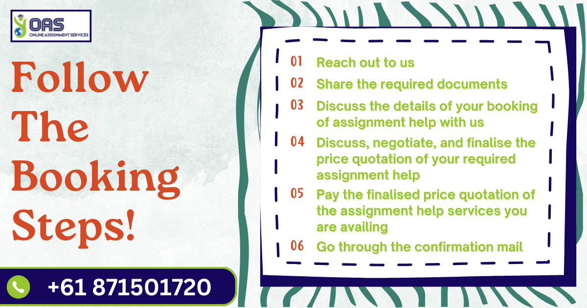 Follow the given booking steps to book our assignment online with us.