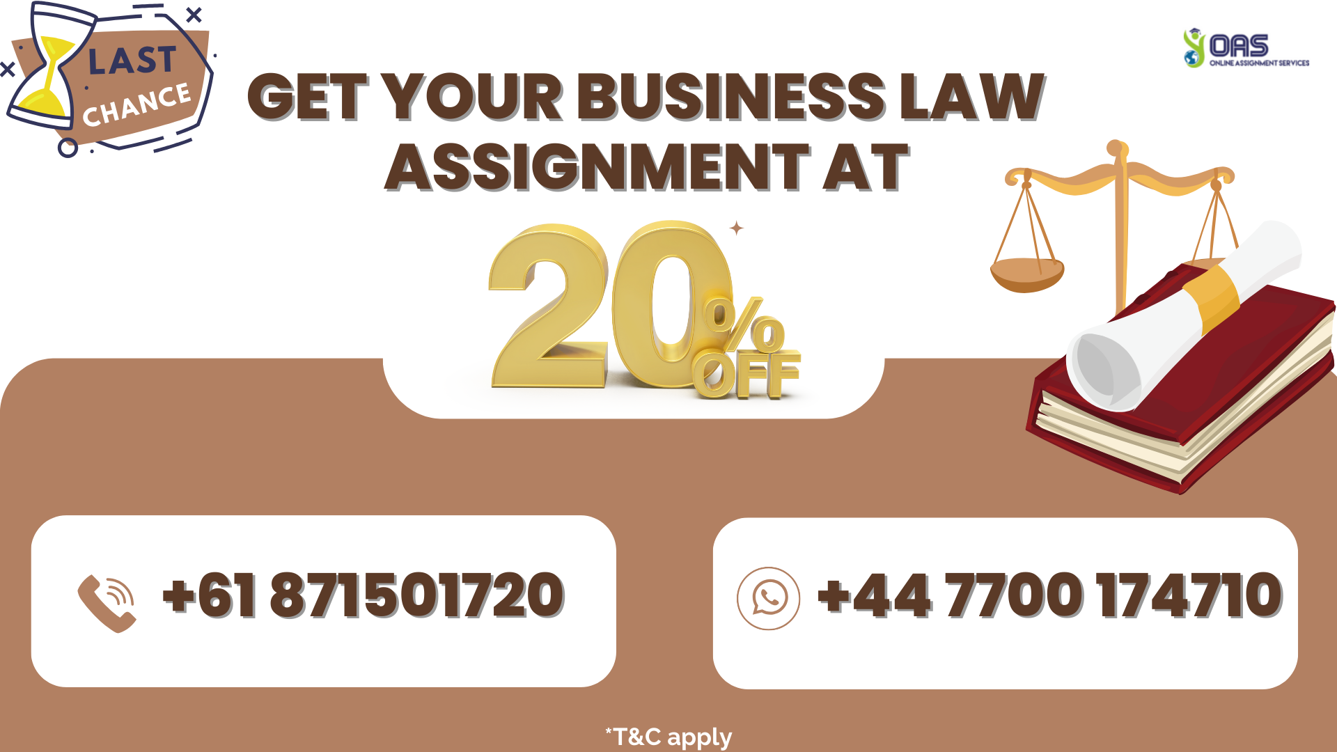 Get your Business Law Assignment at 20 percent off for BLAW1002