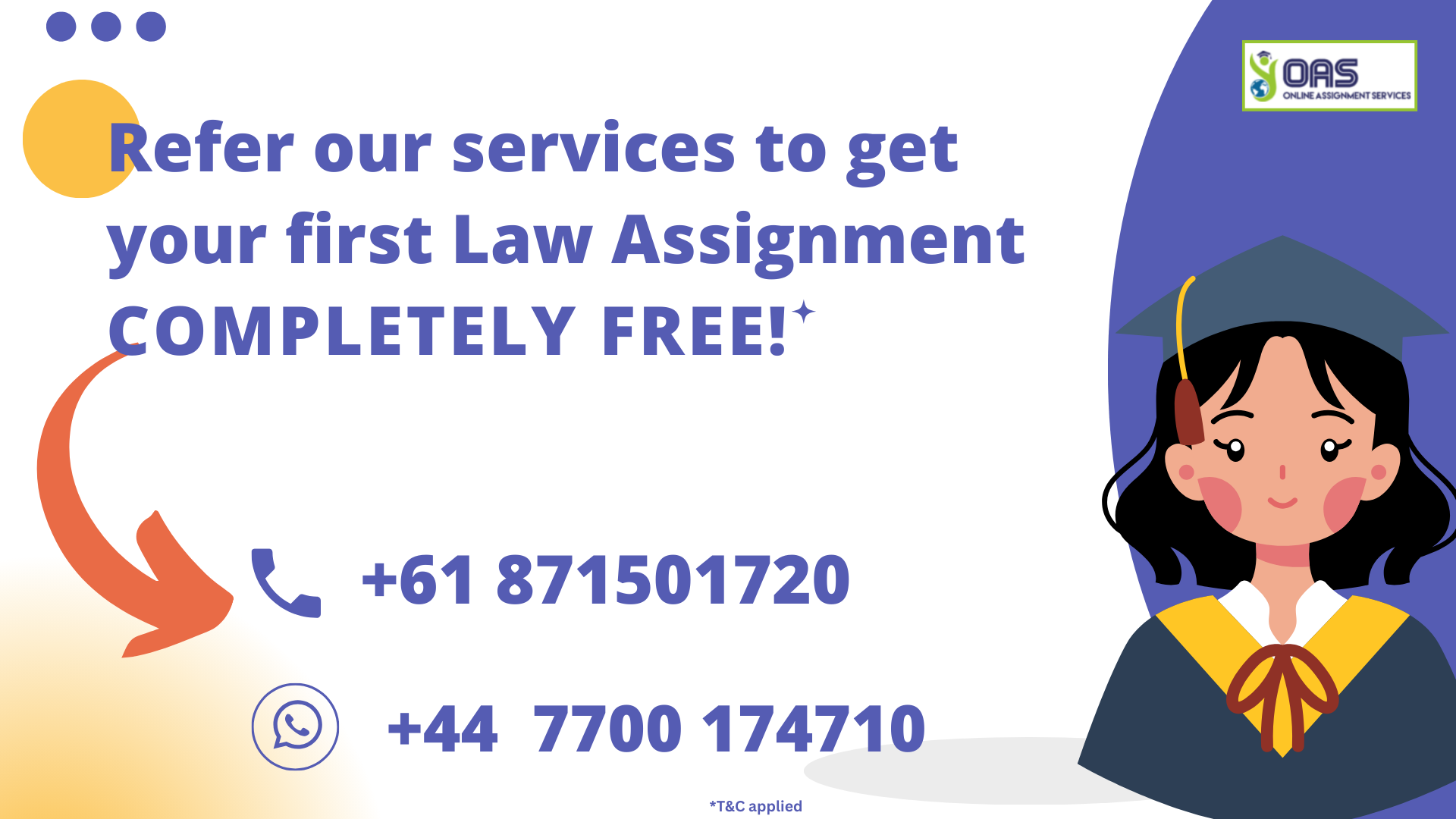 Refer our services to get your first Law Assignment completely free for LAW112