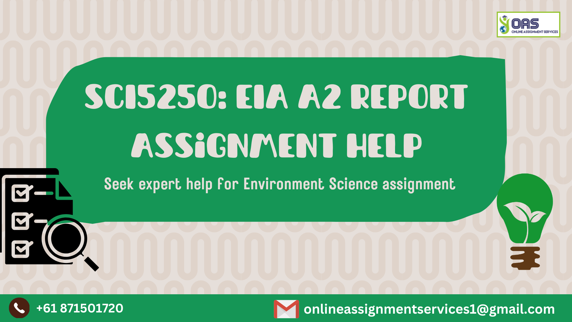 SCI5250 EIA A2 Report Assignment Help
