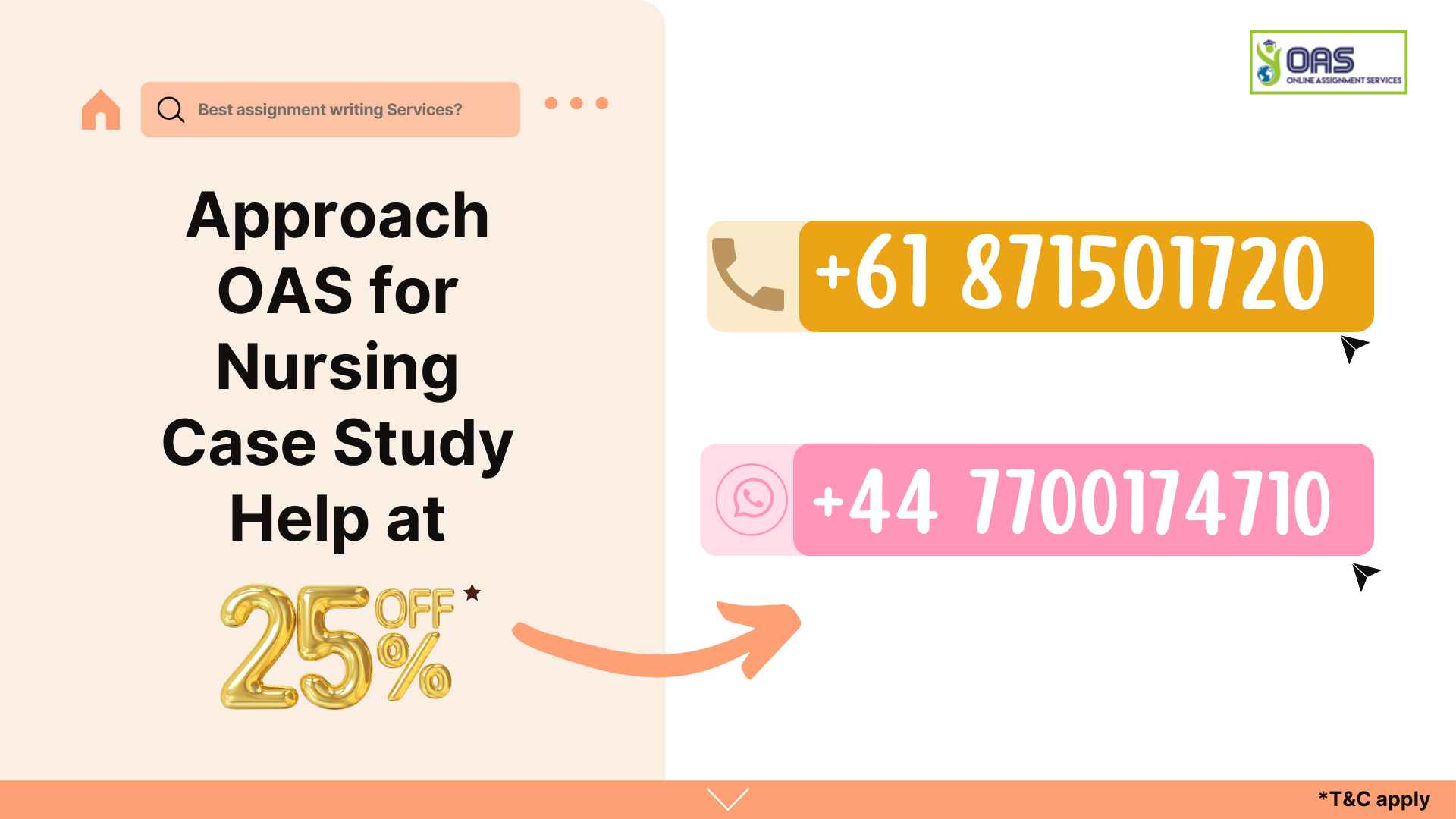 Approach OAS for Nursing Case Study Help at 25 percent off for NRS325
